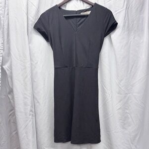 LOFT Black Textured Mini Dress